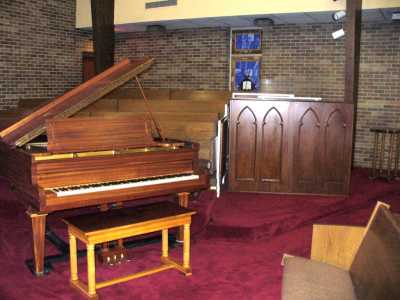 Baby Grand Piano and Pipe Organ